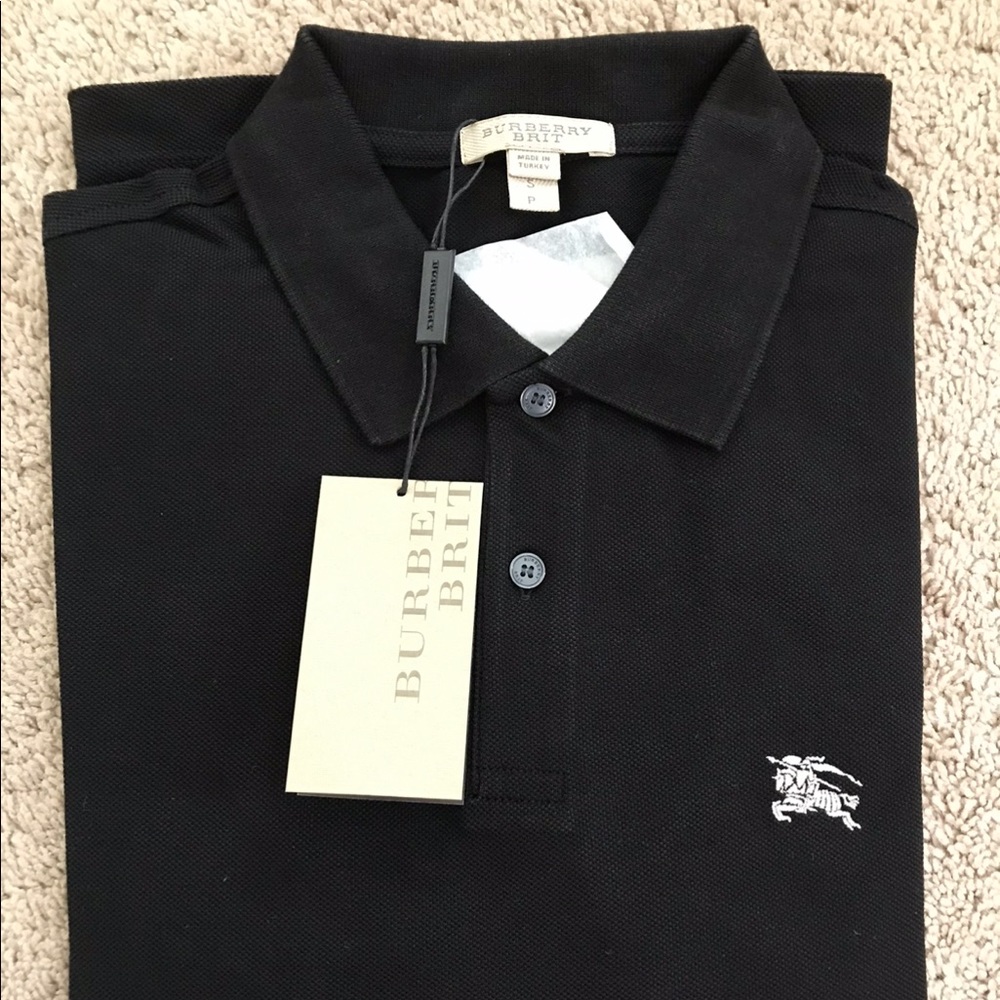 Burberry long sleeve polo shirt